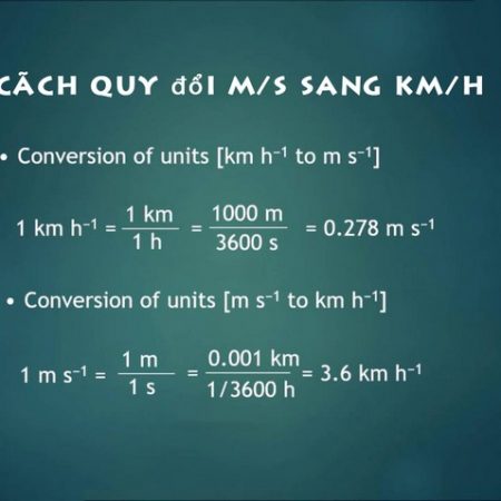 Hướng dẫn cách đổi chuẩn xác 18km/h bằng bao nhiêu m/s?