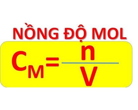 Nồng độ mol là gì? Công thức tính nồng độ mol, bài tập vận dụng